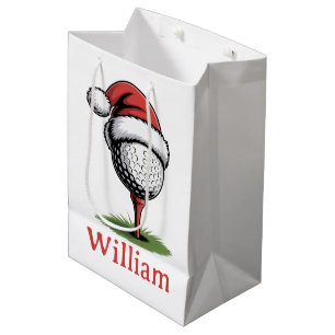 Benutzerdefinierte Name Golfbälle Weihnachten Golf Mittlere Geschenktüte