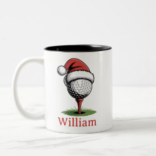 Benutzerdefinierte Name Golfbälle Weihnachten Golf Zweifarbige Tasse