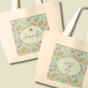 Benutzerdefinierte Name Paisley-Tasche Spread Jo Jumbo Stoffbeutel