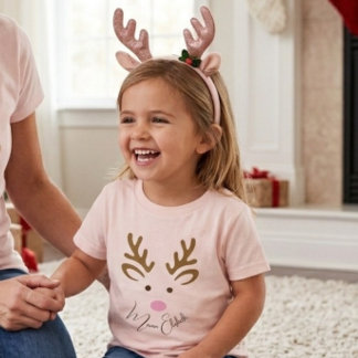 Benutzerdefinierte Name-Rentier-Familien-Weihnacht