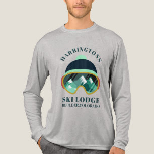 Benutzerdefinierte Namen & Standort-Skimaske Tri-Blend Shirt