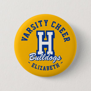 Benutzerdefinierte Namens-Varsity-Cheer-Pin, Schul Button