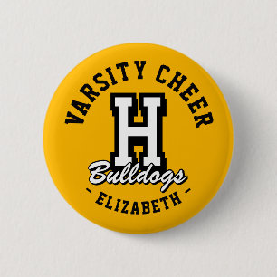 Benutzerdefinierte Namens-Varsity-Cheer-Pin, Schul Button