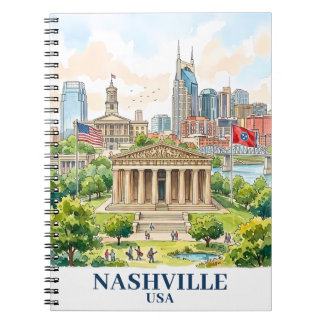 Benutzerdefinierte Nashville Tennessee USA Farbige Notizblock