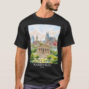 Benutzerdefinierte Nashville Tennessee USA Farbige T-Shirt