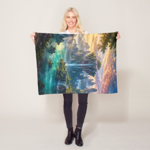 Benutzerdefinierte Naturbild-Fleece-Decke Weich Ku Fleecedecke