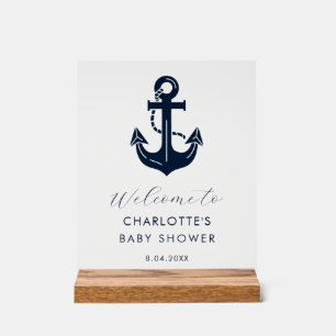 Benutzerdefinierte nautische Acryl-Baby-Party Mari Acrylschild