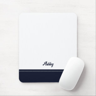 Benutzerdefinierte navyblaue weiße personalisierte mousepad