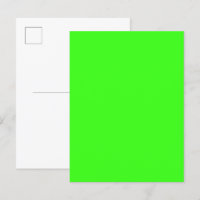 Benutzerdefinierte Neon Green Postcard