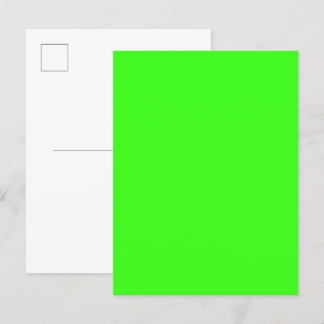 Benutzerdefinierte Neon Green Postcard Ankündigungspostkarte