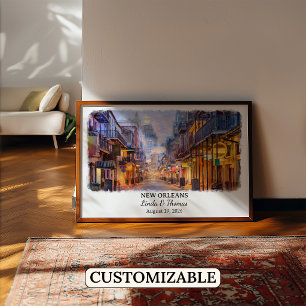 Benutzerdefinierte New Orleans Wandkunst, Louisian Poster