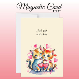 Benutzerdefinierte niedliche Katzen-Magnetkarte Magneteinladung