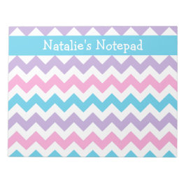 Benutzerdefinierte Notepad, Blau, Rosa, Mauve-Chev Notizblock