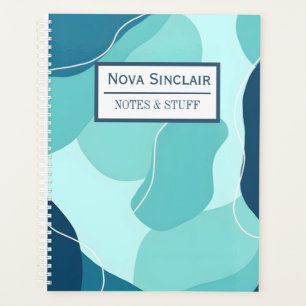 Benutzerdefinierte Nova Sinclair Abstract Teal Org Planer