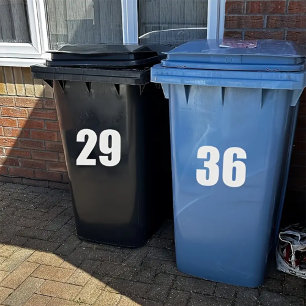 Benutzerdefinierte Nummer recycelnd bin-Trash-Stra Aufkleber
