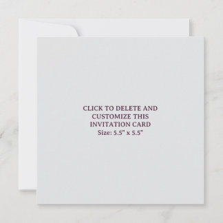 Benutzerdefinierte Off White 5,5" x5,5" Flache Ein Einladung