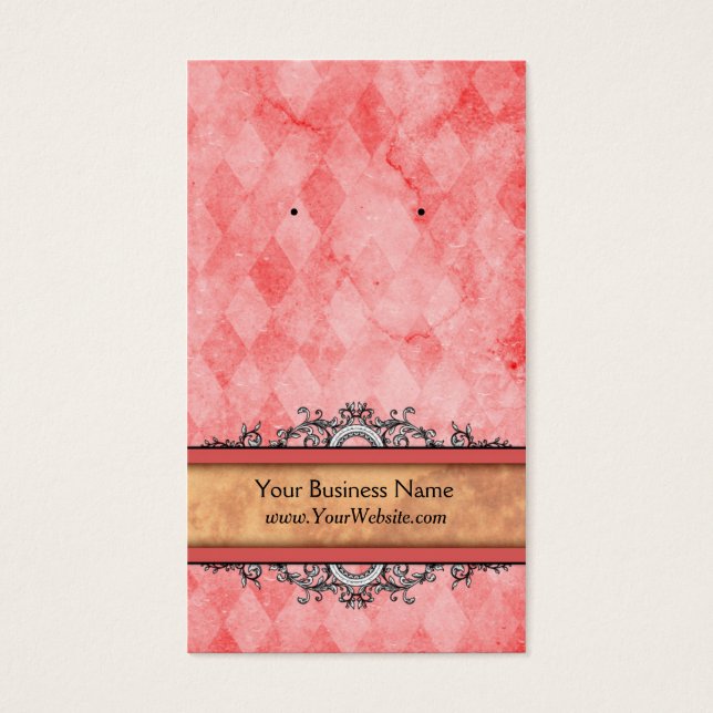 Benutzerdefinierte Ohrwurfkarten Vintag rot (Vorderseite)