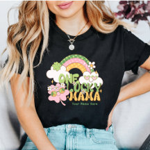 Benutzerdefinierte One Lucky Mama Retro Regenbogen