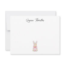 Benutzerdefinierte Osterhase-Blumen-Notizkarte