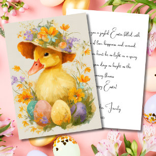 Benutzerdefinierte Osterkarte mit Blumen und einem Feiertagskarte