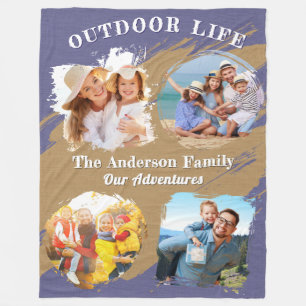 Benutzerdefinierte Outdoor-Lebens-Familien-Fotocol Fleecedecke