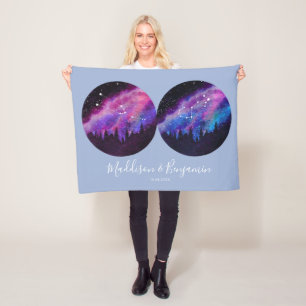 Benutzerdefinierte Paare Sternzeichen Geschenke Je Fleecedecke