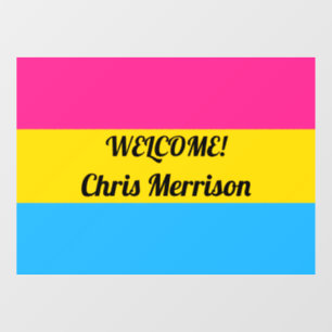 Benutzerdefinierte Pansexual Flag Pride Month Fens Fensteraufkleber