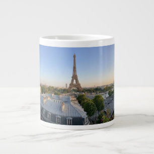 Benutzerdefinierte Pariser Panoramasicht Eiffeltur Jumbo-Tasse