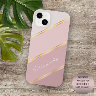 Benutzerdefinierte Pastell-Mauve-Rosen-Blush-Pink- iPhone 16 Pro Max Hülle