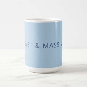 Benutzerdefinierte pastellblaue personalisierte mi kaffeetasse