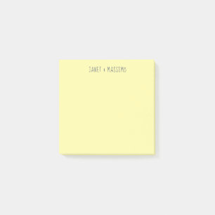 Benutzerdefinierte pastellgelbe personalisierte mi post-it klebezettel