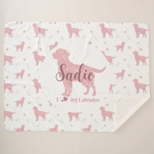 Benutzerdefinierte Pastellrosa Labrador Retriever Sherpadecke