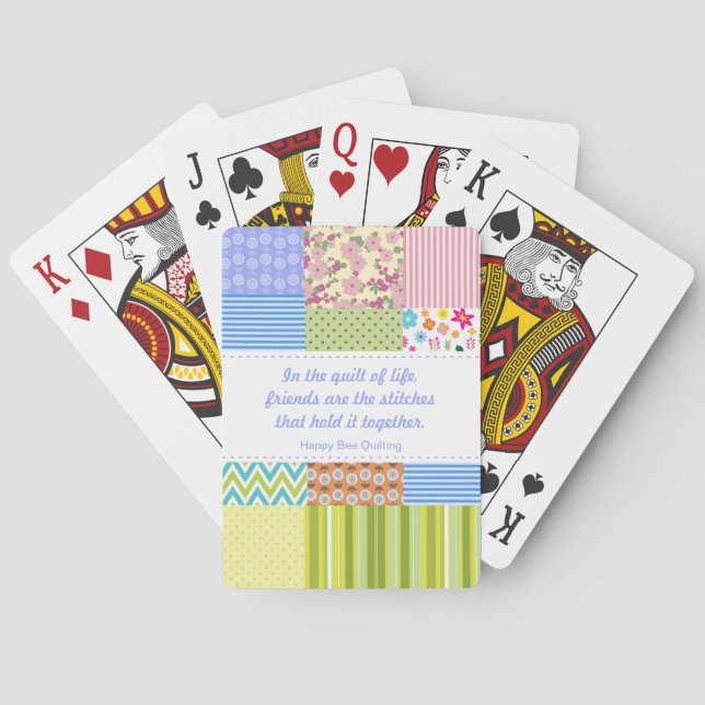 Benutzerdefinierte Patchwork-Quilter Spielkarten (Rückseite)