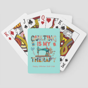 Benutzerdefinierte Patchwork-Quilting-Therapie Spielkarten