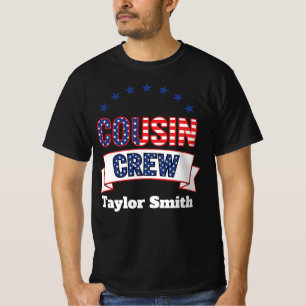 Benutzerdefinierte patriotische Cousin-Crew-Passen T-Shirt
