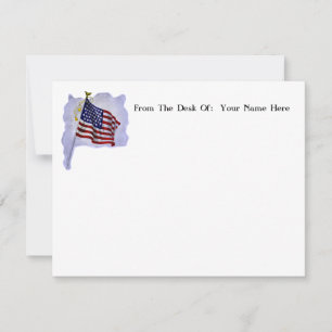 Benutzerdefinierte patriotische Vintage-US-Flagge Mitteilungskarte