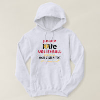 benutzerdefinierte Peace Liebe Volleyball-Spieler 