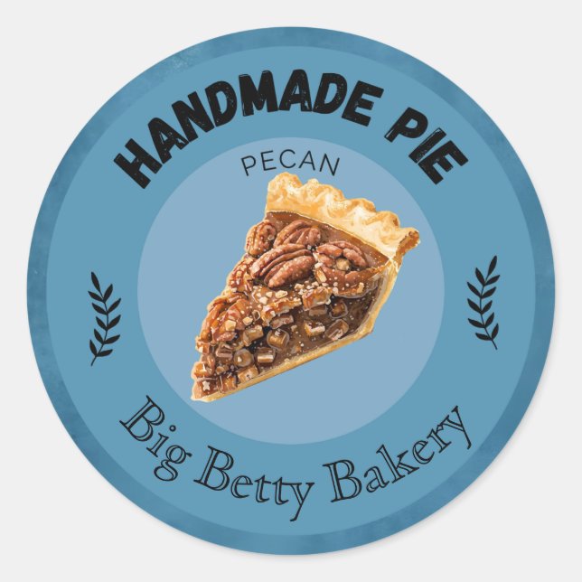 Benutzerdefinierte Pecan Pie Labels | Personalisie Runder Aufkleber (Vorderseite)