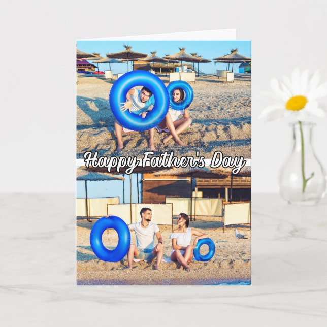 Benutzerdefinierte Personalisierte 2-Foto-Vorlage  Karte (Kleine Pflanze)