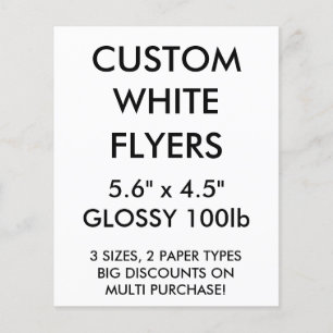Benutzerdefinierte Personalisierte 5.6"x4.5" Gloss Flyer