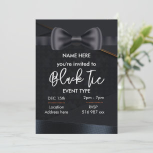 Benutzerdefinierte personalisierte Black-Tie-Einla Einladung