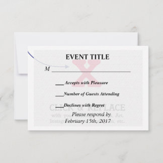 Benutzerdefinierte Personalisierte Blindvorlage RSVP Karte