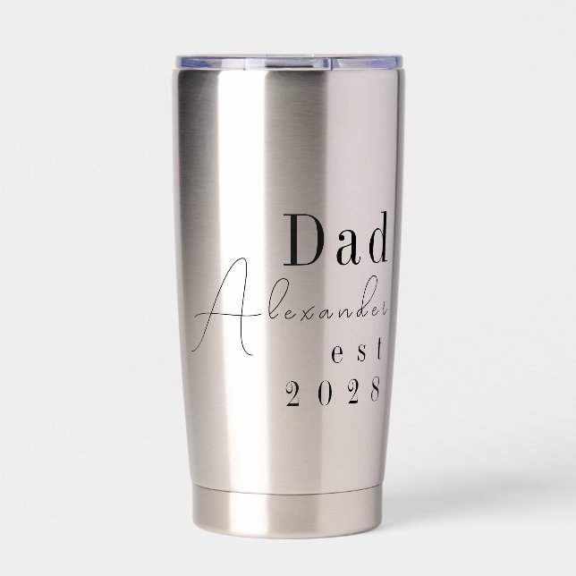 Benutzerdefinierte Personalisierte Dad Minimal Sch Thermobecher (Vorderseite)