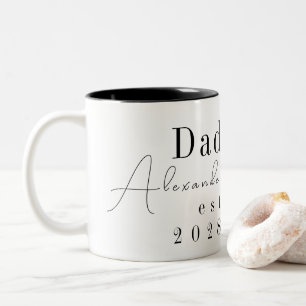 Benutzerdefinierte Personalisierte Dad Minimal Sch Zweifarbige Tasse
