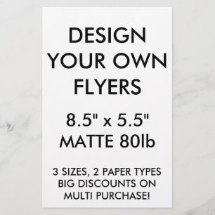 Benutzerdefinierte Personalisierte Flyer mit 8,5 Z