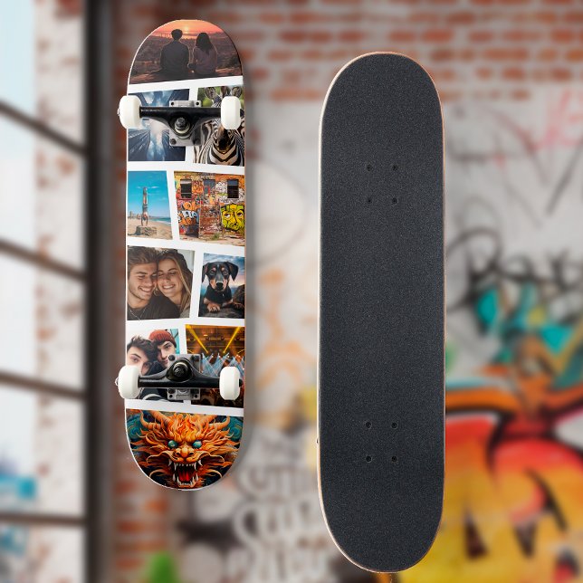Benutzerdefinierte Personalisierte Foto Collage Sk Skateboard (custom photo skateboard on wall)