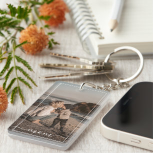 Benutzerdefinierte Personalisierte Foto Einfache M Schlüsselanhänger