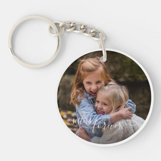 Benutzerdefinierte Personalisierte Fotovorlagenspe Schlüsselanhänger (Vorderseite)