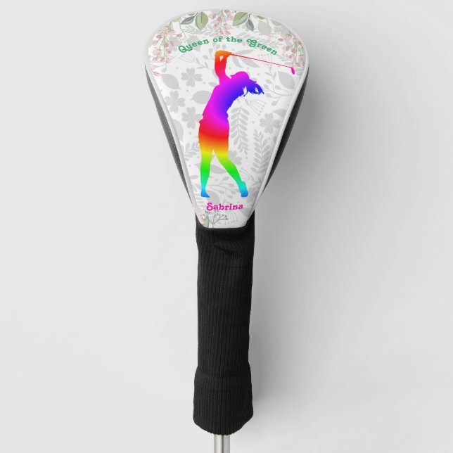 Benutzerdefinierte Personalisierte Königin des grü Golf Headcover (Vorderseite)
