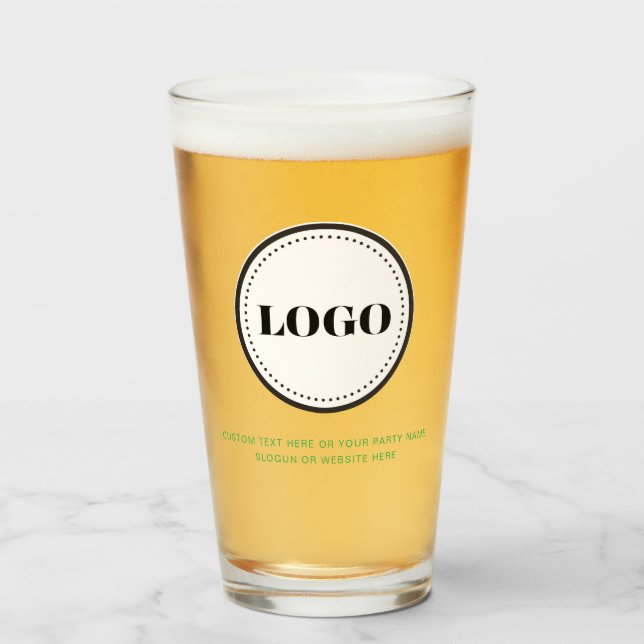 Benutzerdefinierte personalisierte Logo- und Text- Glas (Vorne (Gefüllt))